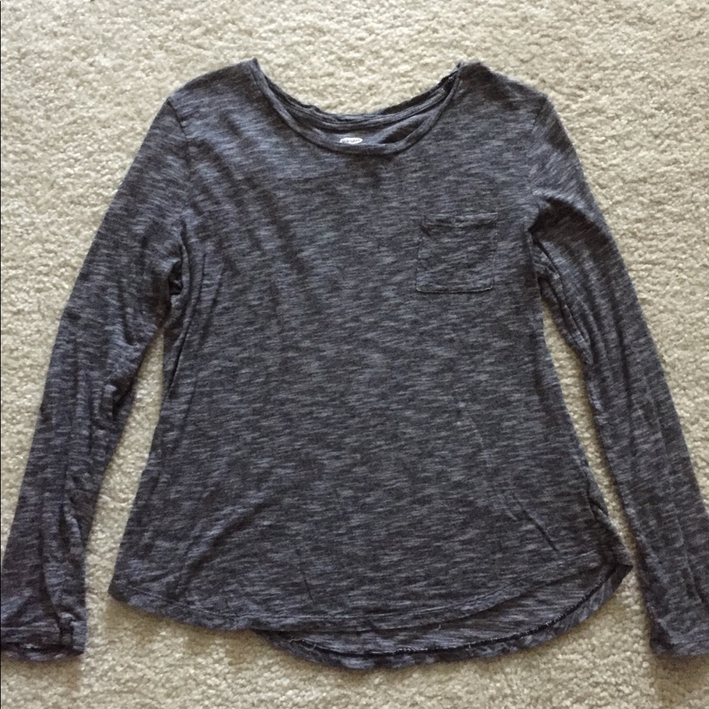 Blue/Gray and White Long-Sleeved Shirt by Old Navy